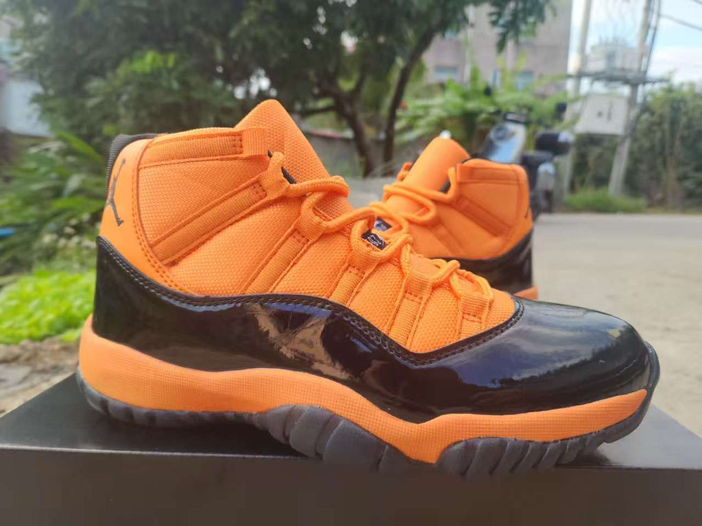 Air Jordan 11 Retro Orange, Red & Black Sneakers