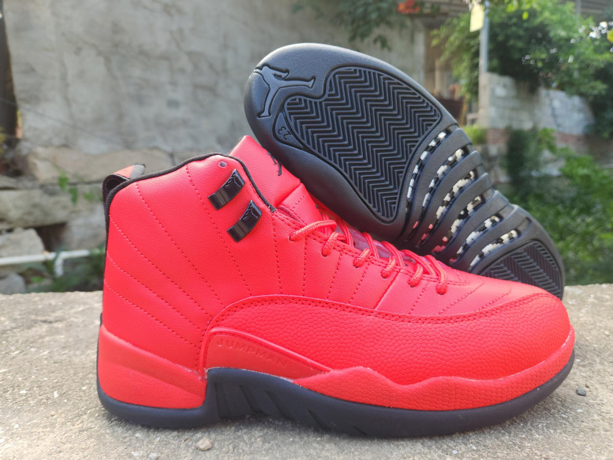Air Jordan 12 Retro Black & Red Sneakers