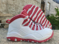 Air Jordan 10 White Grey & Red Sneakers