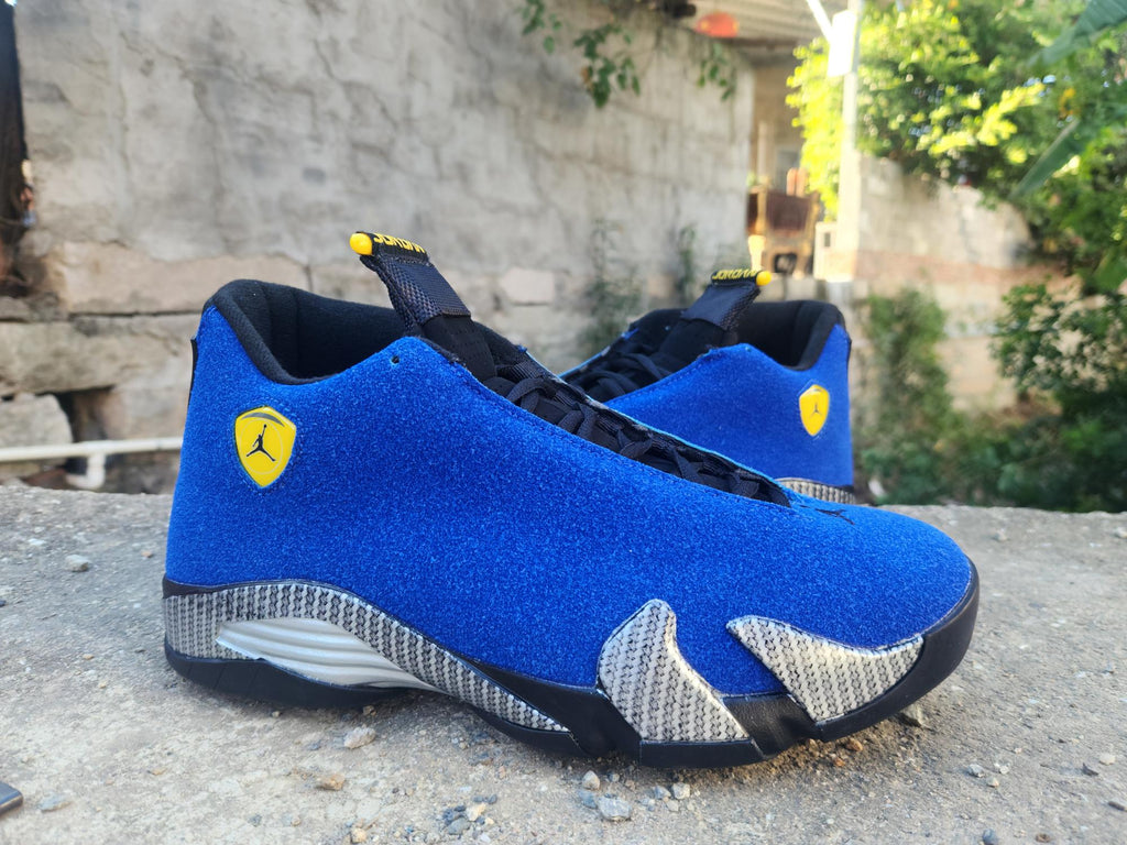 Air Jordan 14 Retro Blue & Black Sneakers