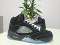 Air Jordan 5 Black & Silver Trim Sneakers