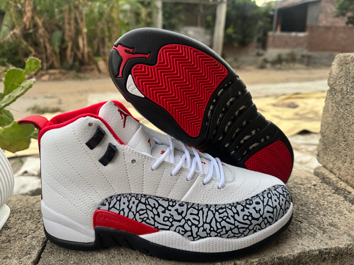 Air Jordan 12 Retro Floral White, Black & Multi-Color Sneakers