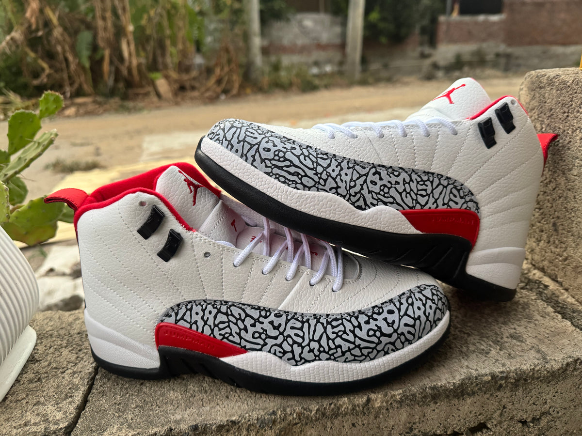 Air Jordan 12 Retro Floral White, Black & Multi-Color Sneakers
