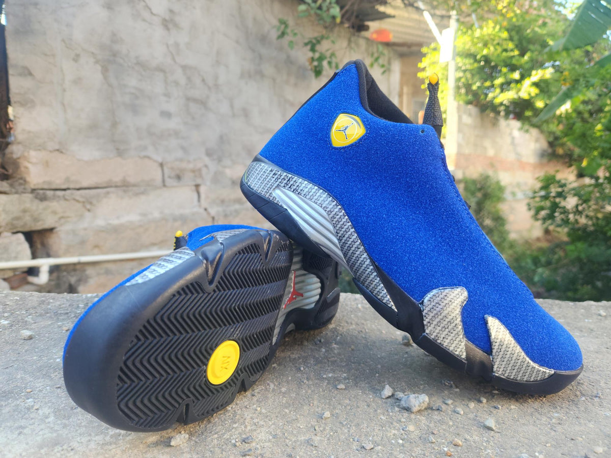 Air Jordan 14 Retro Blue & Black Sneakers