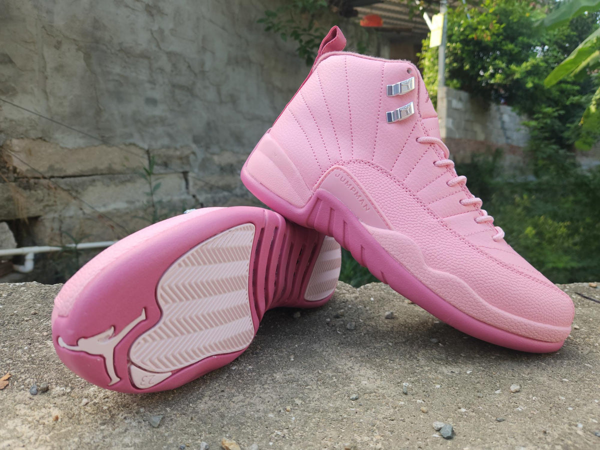 Air Jordan 12 Retro Valentine White & Vivid Pink Sneakers