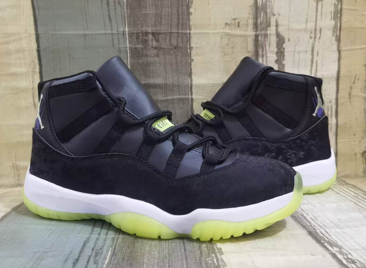 Air Jordan 11 Retro Halloween Black & Barely Volt IB1378-001