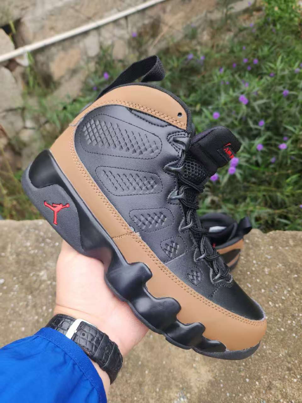 Air Jordan 9 Black & Red / Black & Brown Sneakers