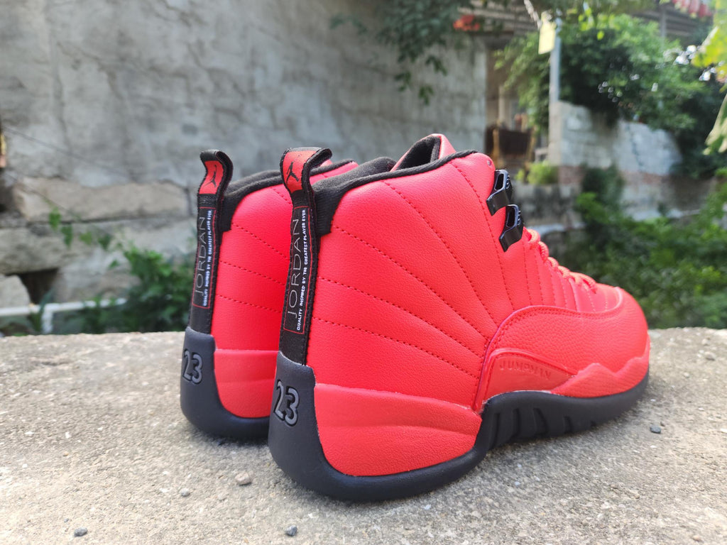 Air Jordan 12 Retro Black & Red Sneakers