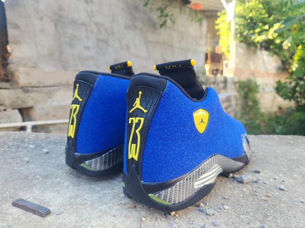 Air Jordan 14 Retro Blue & Black Sneakers