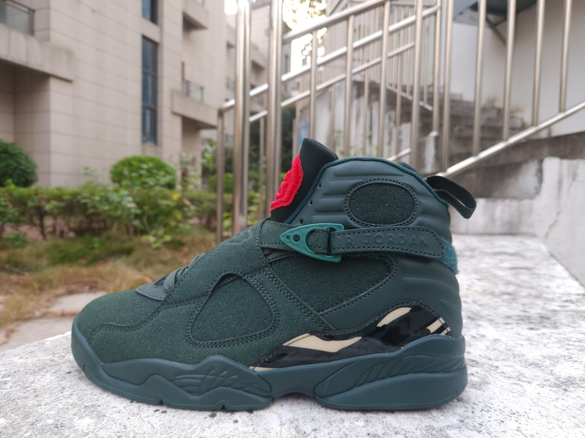 Air Jordan 8 Green Gold Black & Red Sneakers