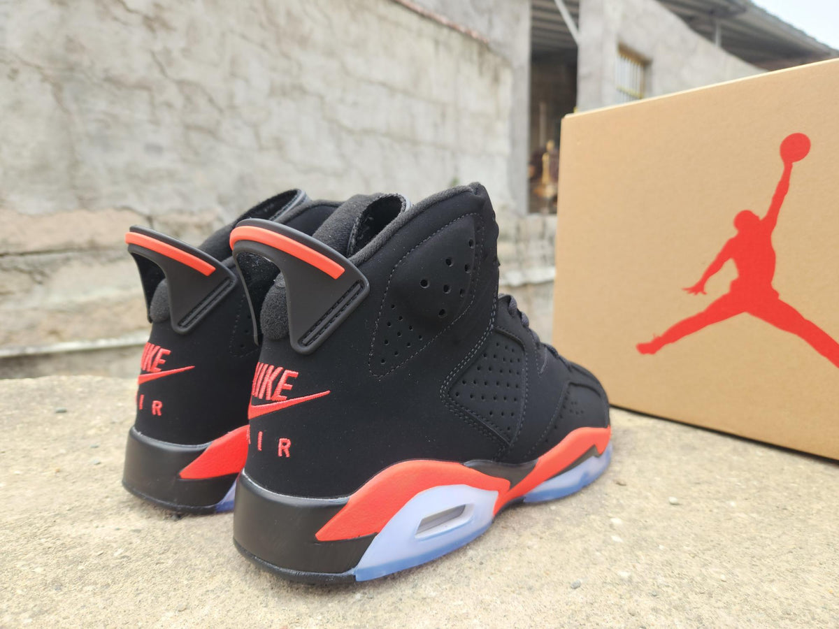 Air Jordan 6 Black & Red Shattered Backboard Sneakers