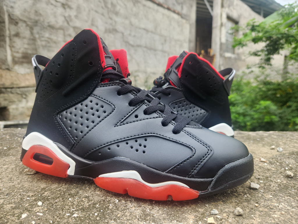Air Jordan 6 Black & Red Multicolor Sneakers