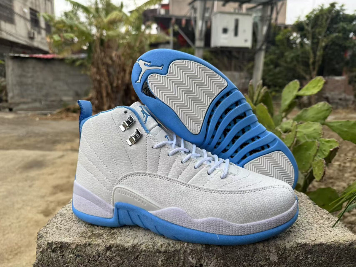 Air Jordan 12 Retro White & Jade Sneakers (Regular Batch)