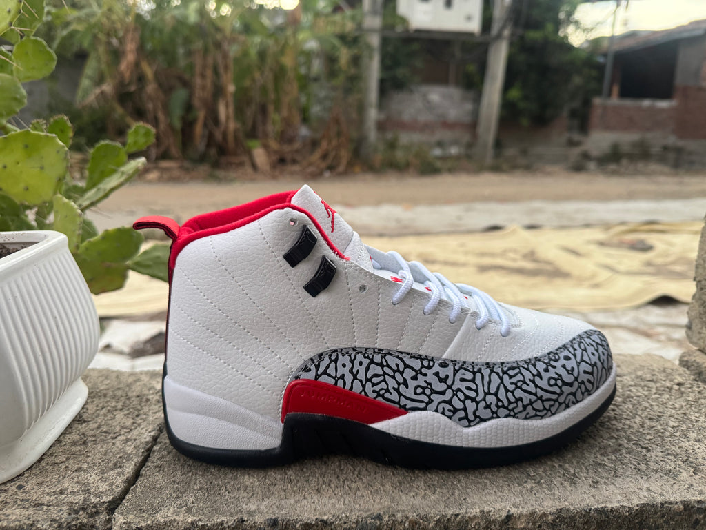 Air Jordan 12 Retro Floral White, Black & Multi-Color Sneakers
