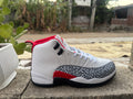 Air Jordan 12 Retro Floral White, Black & Multi-Color Sneakers