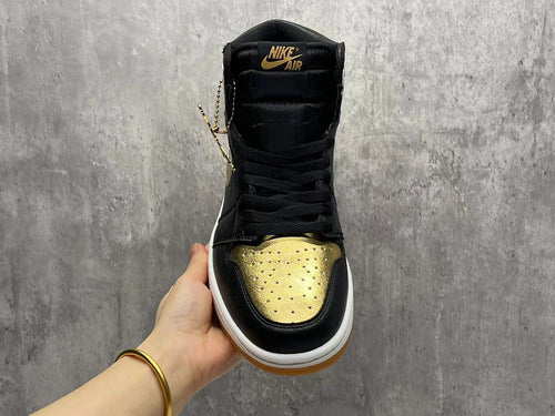 Air Jordan 1 Black & Gold Sneakers