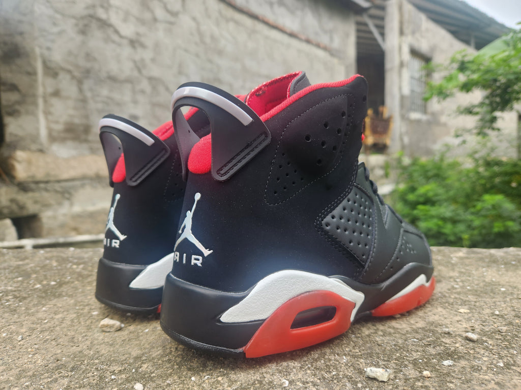 Air Jordan 6 Black & Red Multicolor Sneakers