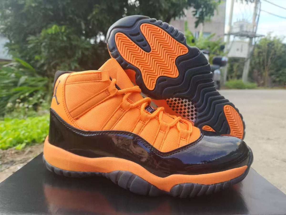 Air Jordan 11 Retro Orange, Red & Black Sneakers