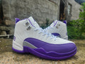 Air Jordan 12 White & Purple Sneakers