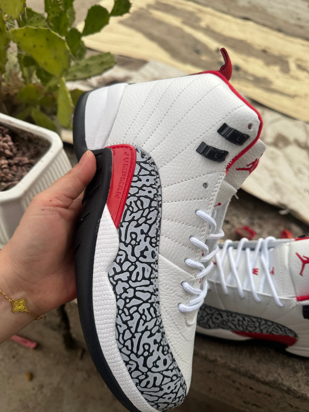 Air Jordan 12 Retro Floral White, Black & Multi-Color Sneakers