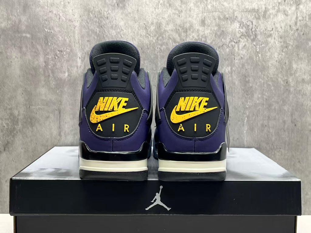 Air Jordan 4 Purple & Gold Lakers Sneakers