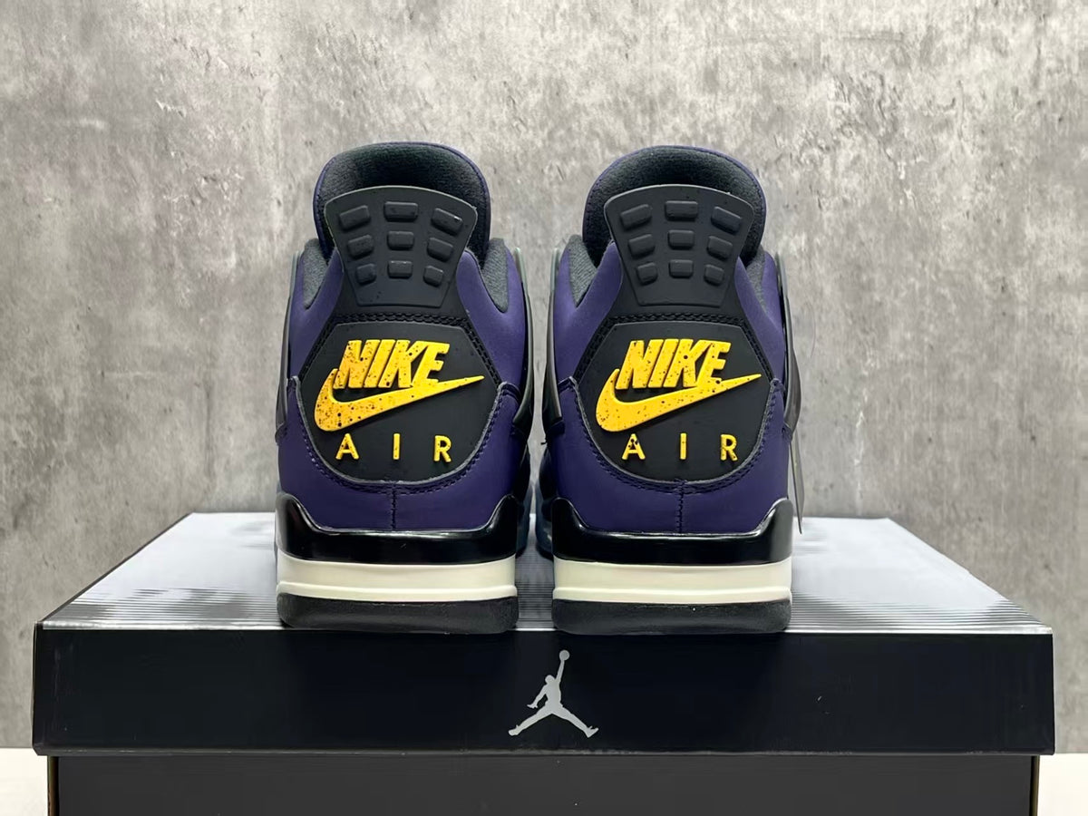 Air Jordan 4 Purple & Gold Lakers Sneakers