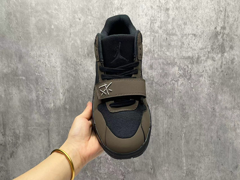 Travis Scott x Jordan Jumpman Jack Black & Brown Sneakers