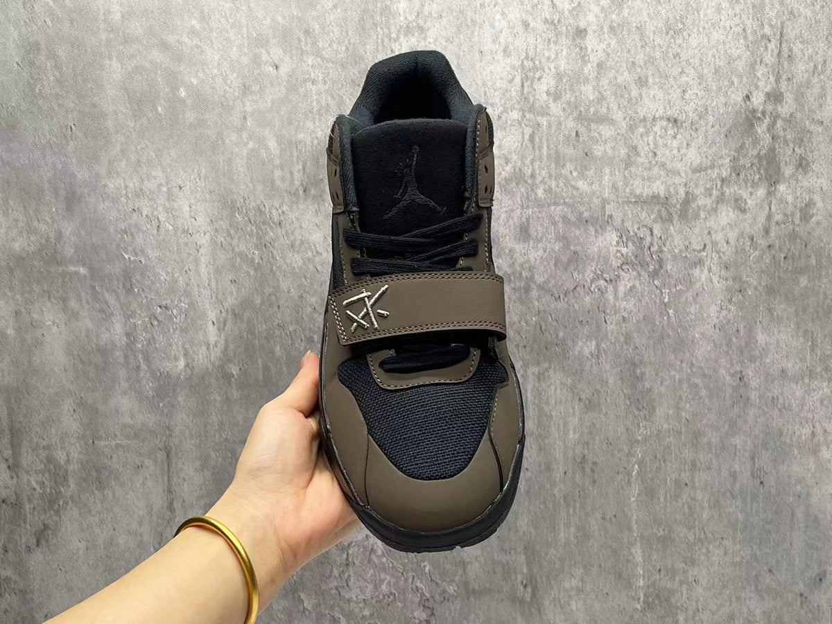 Travis Scott x Jordan Jumpman Jack Black & Brown Sneakers