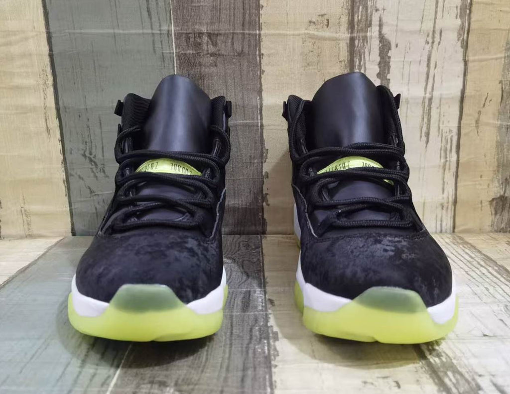 Air Jordan 11 Retro Halloween Black & Barely Volt IB1378-001