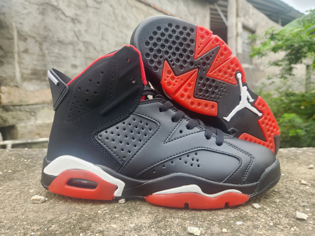 Air Jordan 6 Black & Red Multicolor Sneakers