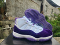 Air Jordan 11 White & Purple Velvet Sneakers